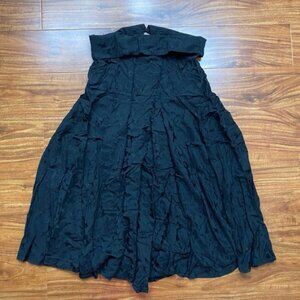 Vintage Women's Sfarzo Milano Italy Black Fold Over Skirt Size 8 Classic Girly